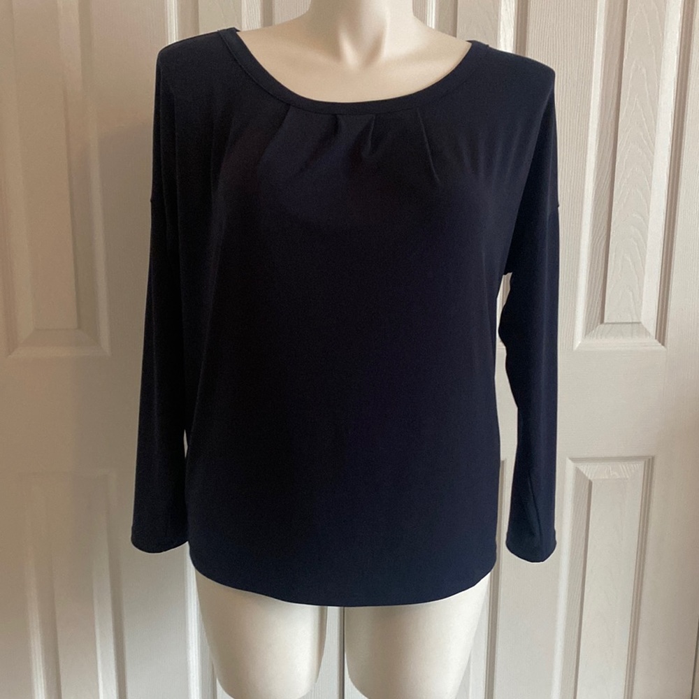 Long sleeve navy blue Banana Republic blouse
